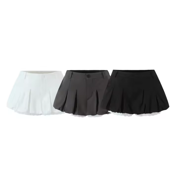 Falda con Bud by 2025 Versátil Casual Dulce Color Sólido para Mujer - 1