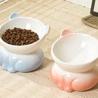 Suministros para mascotas, cuenco de cerámica para gatos, cuenco de alimentación creativo y bonito para comida de perros, cuenco de base alta antideslizante multiusos para mascotas, contenedor de agua - details 4