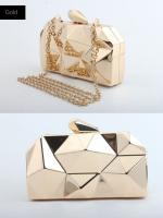 Bag Women 's Cube Metal Handbook Evening Pack Fashion swallow Chain hombro Banquet dress Pack - details 12