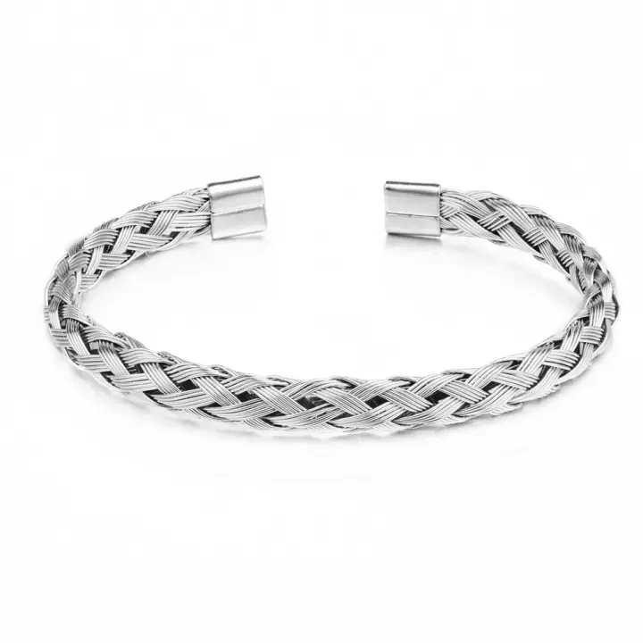 Pulsera para hombre ajustable, trenzada de acero inoxidable y titanio, diseño minimalista y versátil, regalos para hombre. - 1