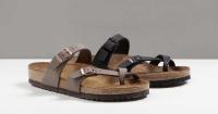 Sandalias de corcho con punta de clip Birkken de piel de vaca para hombre y mujer, zapatillas informales, uso exterior diario para verano - details 0