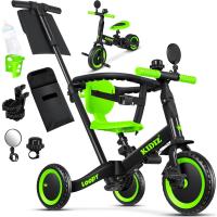 Bicicleta de Equilibrio, Triciclo para niños de 1 año a 5 Años, Capacidad de Carga hasta 25kg, Incl. Manillar/Barra de Seguridad/Cinturón de Seguridad/Timbre/Espejo. - details 0