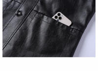 Chaqueta de Cuero de Alta Calidad CHAIFENKO para Hombres Ajuste Suelto Cómodo - details 7