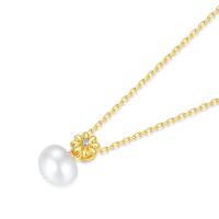 Collar de Perlas de Oro 18K Naturales Certificado VVS1 Diamante de Moissanita Longitud de 45cm - details 1