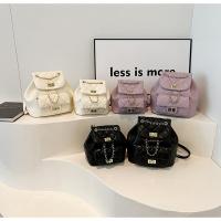 Nuevo Bolso De Estudiante Elegante Y Sencillo, Bandolera Multifunción De Alta Gama, Mochilas De Mujer Con Cadena De Diamantes - details 19