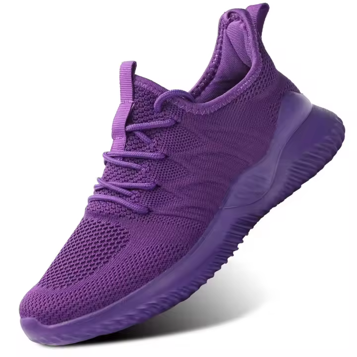 Zapatos para caminar para mujer, zapatos deportivos de tenis informales ligeros sin cordones, zapatos de ropa - 1
