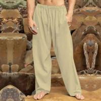 Pantalones sueltos de lino y algodón para hombre, pantalón informal de verano, Color sólido, talla grande, S-5XL - details 12