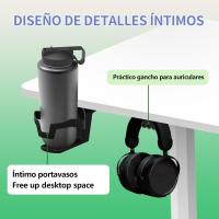 160x70cm Mesa Escritorio Elevable, Mesa Elevable Escritorio, Mesa Gaming Blanco, Secretaria Elevatoria, Memoria de Altura Ajustable, Adecuado para Estudiar, Trabajar, Juegos - details 16