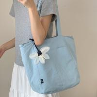 Bolso de hombro de nailon de estilo coreano informal, bolso de mano ligero impermeable, bolso de mano de gran capacidad de Color sólido, bolso de viaje - details 7