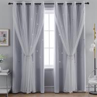 Cortinas de dormitorio opacas aislantes de doble capa con gafas de protección UV, 1 pieza - details 7