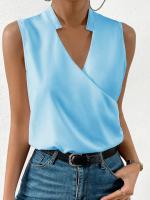 Top de Tirante con Estampado Casual de Verano 2023 Blusa de Mujer Blanca sin Mangas con Cuello en V - details 3