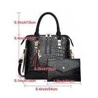 Mochila de Lujo de Cuero Suave con Patrón de Cocodrilo Gran Capacidad, Colgante de Borla, Bolso de Viaje para Mujeres Leten - details 5