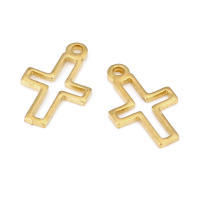 Colgantes de Cruza de Latón Dorado de 18K Joyería DIY Hallazgos de Collares y Pendientes - details 41