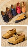 Zapatos de plataforma informales con cuña de cuero PU para mujer clásicos con botas de goma para uso diario - details 6