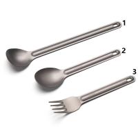 Cuchara De Titanio Con Mango Largo Para Camping Y Picnics Accesorios De Cocina Ambientales Utensilios De Cutlería Con Cuchara Y Fork EDC - details 27
