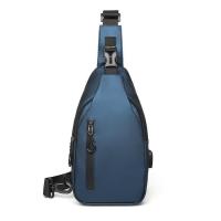 Bolso de hombro impermeable para hombre, bolso cruzado con USB - details 0