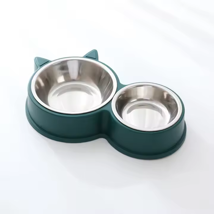 Dispositivo de Alimentación para Mascotas de Acero Inoxidable Comedor y Bebedero para Cachorros - 1