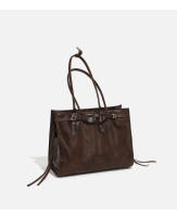 Nueva moda de las mujeres bolso de mano estilo fresco picante aceite cera cuero gran capacidad versátil bolso de hombro mensajero. - details 11