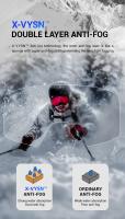 Kapvoe-Gafas de esquí fotocromáticas para hombre y mujer, lentes de nieve antiniebla, magnéticas, de esponja de doble capa para Snowboard - details 2
