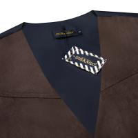Chaleco informal de gamuza sintética de vaquero occidental para hombre, chaleco ajustado con cuello en V para ciclismo de motor y graduación, ropa social para hombre - details 11
