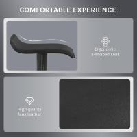 Taburetes de Cocina Giratorios 360° Altura Ajustable con Reposapiés Taburetes Altos con Asiento PVC para Comedor, Salón y Cafetería Negro+Negro - details 3