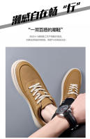 Primavera nuevos zapatos casuales de tablero para hombres transpirables cómodos zapatos versátiles de moda para hombres versión coreana amarilla de zapatos de moda de lujo ligero - details 1