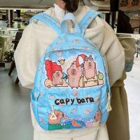 Mochila bonita de capibara de gran capacidad, mochila escolar ultraligera transpirable para estudiantes, bolsa de libros de dibujos animados de nailon - details 33
