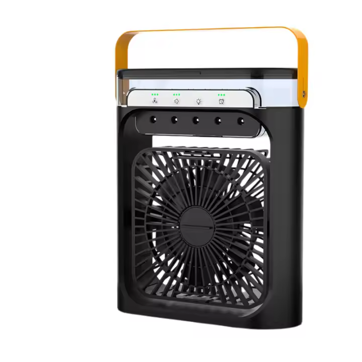 Mini Aire Acondicionado Portátil, 5 en 1 Enfriador de Aire Portátil, Mini Refrigerador de Aire Móvil Ventilador, 3 Velocidades, Modos de Niebla, 7 LED Hogary, 2-8H Cronometrado - 1