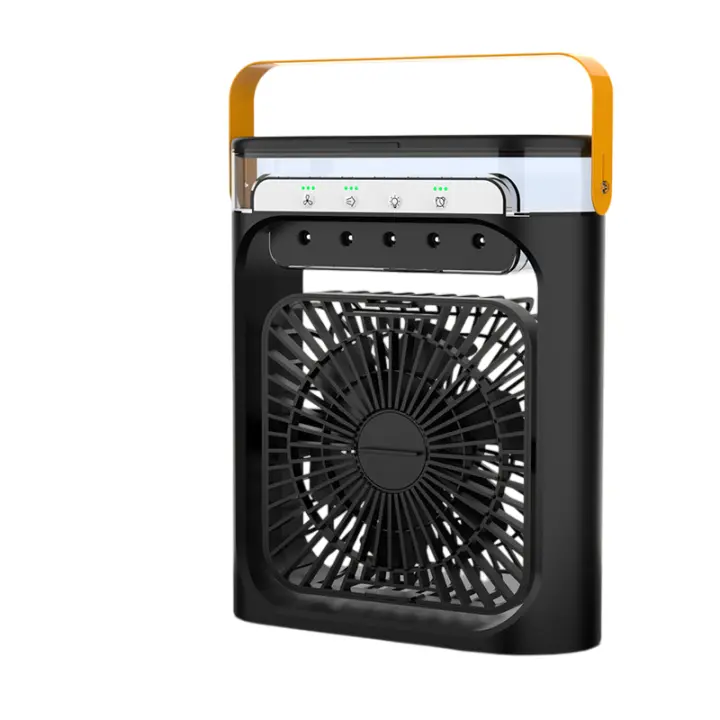 Mini Aire Acondicionado Portátil, 5 en 1 Enfriador de Aire Portátil, Mini Refrigerador de Aire Móvil Ventilador, 3 Velocidades, Modos de Niebla, 7 LED Hogary, 2-8H Cronometrado - 1