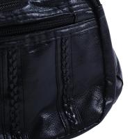 Bolso de mano negro multicapa de gran capacidad para mujer, práctico bolso cruzado de un solo hombro de gran capacidad - details 6