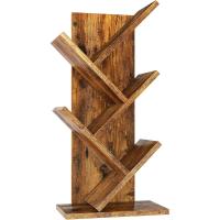 Estantería de árbol, Librería Alta de 6 Niveles Estantería Estrecha de madera con cajones para Sala de Estar, Dormitorio 38×19×112CM Marrón Rústico - details 15