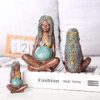 Estatua de Tierra Madre de Resina Figura de Diosa del Arte Regalo de Escritorio Distintivo - details 3