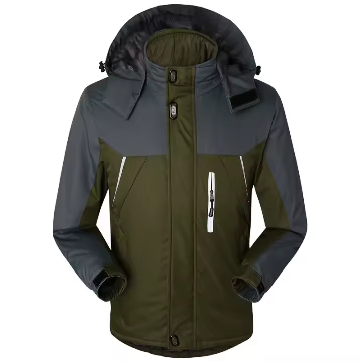 Chaqueta de lana de algodón gruesa extra grande 2025 para hombres, esquí, montañismo, entusiastas del aire libre, invierno. - 1