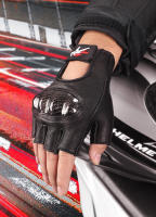 Guantes de Cuero de medio dedo para motocicleta, manoplas de Moto, Verano - details 0