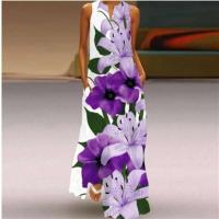 Vestidos de fiesta con estampado 3D sin mangas largos de verano para mujer, vestido informal de playa para mujer, ropa de primavera - details 0