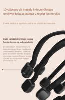 Masajeador de Cuero Cabelludo MUKASI, Masajeador Eléctrico de Cabeza con Música Bluetooth, 10 Puntos de Vibración, 4 Modos Ajustables, Recargable y Portátil para Aliviar Dolor y Ansiedad, Relajar Estrés y Tensión, Sueño Profundo, Regalo - details 8