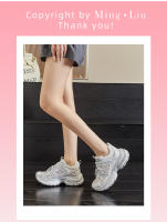 Zapatos de papá de cuero inferior de película de succión nuevos zapatos deportivos de aumento de suela gruesa zapatos de mujer transpirables de malla casual - details 12