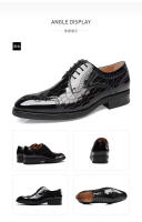 Brock en relieve oxfords zapatos de cuero para hombre - details 13