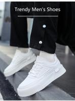 Zapatos Blancos para Hombre Par Informal de Monopatín Cómodos Moda en Talla Grande 39-47 - details 2