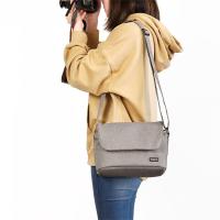 Bolsa para lentes, bolsas impermeables para cámaras, bolsa de almacenamiento de hombro, bolsas para cámaras Dslr negras, bolsas para cámaras digitales grises para cámara SLR - details 4