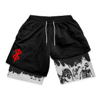 Pantalones Cortos de Entrenamiento Berserk con Estampado de Calavera Secado Rápido, Elástico, Con Pocetas para Hombres Ropa Activa de Verano - details 7