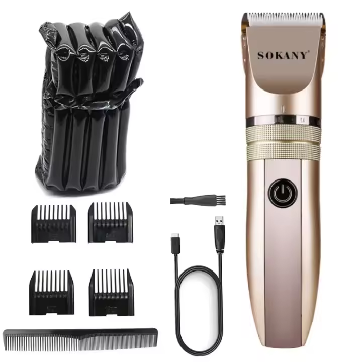 Recortadora de pelo recargable para hombres, Máquina Eléctrica de corte de pelo y barba, con borde ajustable, 100-240V - 1