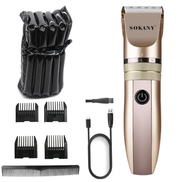 Recortadora de pelo recargable para hombres, Máquina Eléctrica de corte de pelo y barba, con borde ajustable, 100-240V - 1