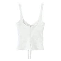 PB&ZA2025camisola de cuello bajo versátil con temperamento dulce decorado con lazo última novedad ropa de verano para mujer - details 2