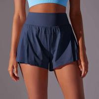 Pantalones cortos deportivos transpirables de cintura alta para mujer, pantalón corto para correr, gimnasio, doble cara, antibrillo, informales, atléticos - details 5