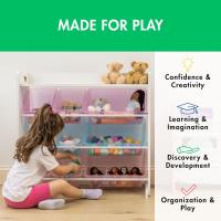 estantería para niños, estantería organizadora para juguetes con 9 cajas de almacenamiento, blanco/blanco - details 18