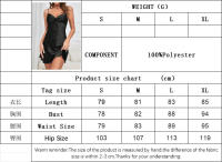 Vestido de mujer para el hogar cintura alta tirantes sin mangas vestido corto - details 0