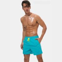 Pantalones cortos de playa de secado rápido para hombre, lona impermeable, transpirable, de alta elasticidad, estilo informal de cintura media - details 20