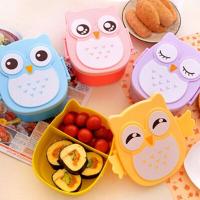 Fiambrera de búho de dibujos animados para niños, contenedor de alimentos para microondas, caja de almacenamiento portátil para estudiantes, contenedor Bento con compartimentos - details 1