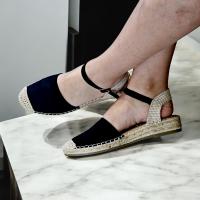 Zapatos de Verano de Lona de Yute con Tacón de Cuña Bajo y Hebilla Sencilla - details 10